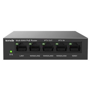  Tenda G0-5G-PoE - Gigabit Ethernet PoE Router - 5 Port - Black 