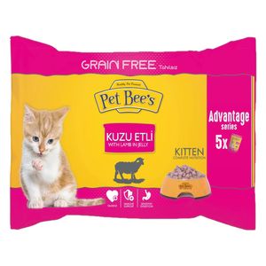  بت بيز طعام للقطط حديثة الولادة بنكهة لحم الغنم - 5 قطع 