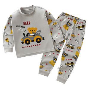  طقم بيجاما للأولاد بنقشة سيارات - 6 أشهر -  سنة 