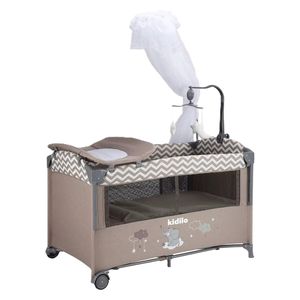  Kidilo T-701L - Baby Crib - Rocking and Stationary with Changing Table - Sand 
