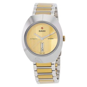 Rado Watch R12160253 For Unisex - Analog Display, Stainless Steel Band - Gold