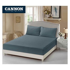  كانون طقم ملايات مطاطية مزدوج 200X200 سم - 3 قطع - ازرق 