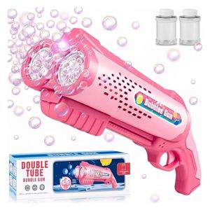  kramow X001OBXEEB - Double Tube Automatic Bubble Gun - 3 Years and Above - Pink 