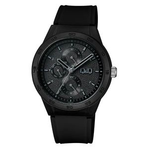 Q&Q Watch VS54J009Y For Men - Analog Display, Resin Band - Black