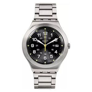  ساعة سواتج للجنسين YWS439GC - عرض بعقارب, سوار من الستانلس ستيل - سلفر 