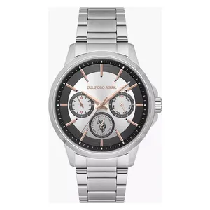 ساعة .يو.اس. بولو اسن للرجال USPA1000B-01 - عرض بعقارب, سوار من الستانلس ستيل - سلفر