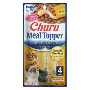 إينابا تشورو ميل توبر طعام القطط بنكهة الدجاج مع الجبن - 4 قطع