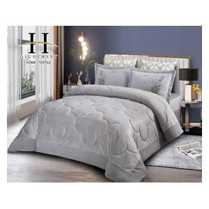  Highcrest Winter Comforter Set, Double, 260 x 240cm - 6 Piece - Grey 