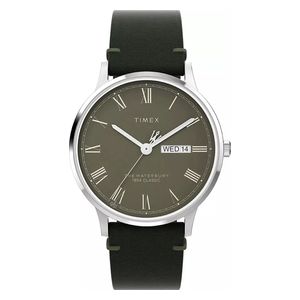  Timex Watch TW2W50500 For Men - Analog Display, Leathe Band - Green 
