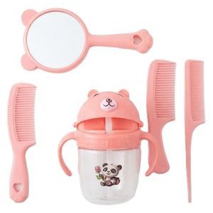  iZoeL 5655iqy - Daily Care Set - Kids Water Bottle and Hair Grooming Kit - Pink 