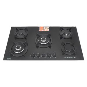  طباخ داما مدمج غازي - 90 سم - 5 شعلات - D98B - اسود 