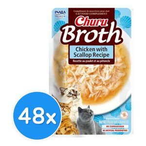 Inaba Chicken Broth & Scallop Cat Food - 48 Pieces