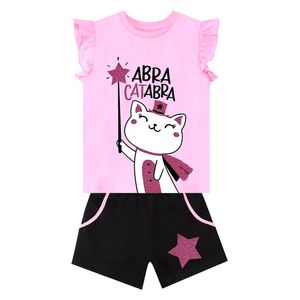  طقم تيشيرت وشورت للبنات من أبرا كاتابرا - 4 سنوات 