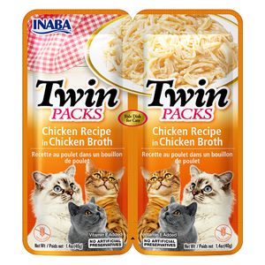 Inaba Twin Packs Chicken Broth Cat Food - 80g