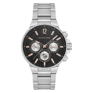 ساعة .يو.اس. بولو اسن للرجال USPA1074-01 - عرض بعقارب, سوار من الستانلس ستيل - سلفر
