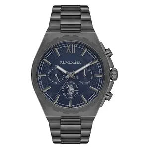  ساعة .يو.اس. بولو اسن للرجال USPA1030-06 - عرض بعقارب, سوار من الستانلس ستيل - رمادي 