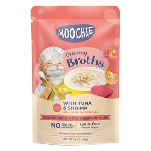  MOOCHIE Broth Tuna & Shrimp Cat Food - 40g 