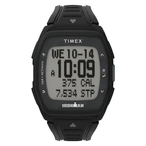 ساعة تايمكس للرجال TW5M56000 - عرض رقمي, سوار من السيليكون - اسود