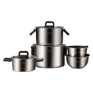 طقم ادوات طهي كاراكا - 10 قطع - ستيل