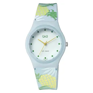 Q&Q Watch VQ86J068Y For Women - Analog Display, Resin Band - Blue