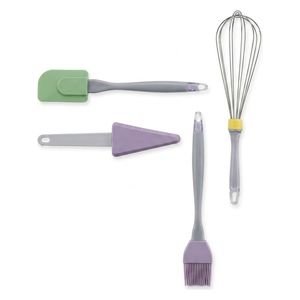  Ernesto Silicone and Stainless Steel Baking Tool Set - 4 Piece - Purple 