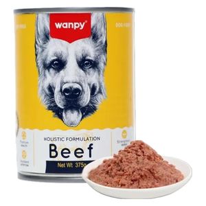 طعام الكلاب وانبي بتركيبة شاملة بنكهة لحم البقر - 375 غم