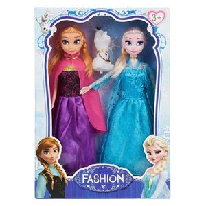  Fashion Snow and Ice Princess Doll Set with Olaf - 3 pieces - Multi color 