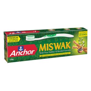  Anchor Miswak Toothpaste With Toothbrush - 120g 