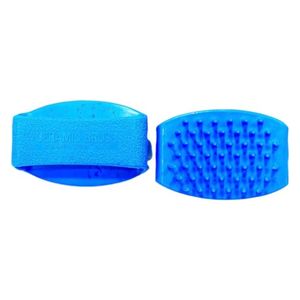  فرشاة تنظيف كف اليد للكلاب - ازرق 