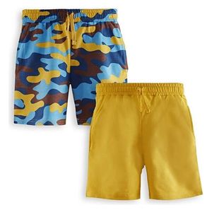  2 Pack Boy Mustard&Camo Shorts - 10Y 