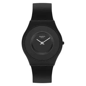 ساعة سواتج للجنسين SS09B100 - عرض بعقارب, سوار من المطاط - اسود