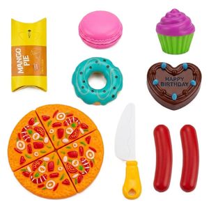  Kids Cook Gourmet Food Interactive Play Kitchen Set - 9 pieces - Multi color 