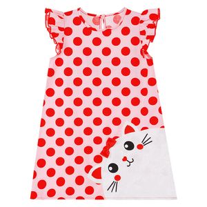  فستان فتيات بوبلين شيني كات - 4 سنوات 