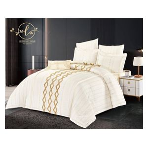 Legendary Home Summer Comforter Set, Double , 260 x 240 cm - 7 Piece - Ivory