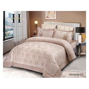  هايكريست طقم لحاف شتائي مزدوج 260x240  سم - 6 قطع - بيجي 