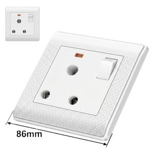  Ingco HESST61151 - Round Pin Switched Socket 1-Gang - 15A - White 