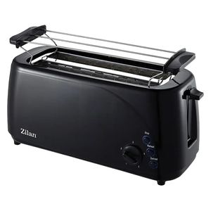  Zilan zln2713 - Long Slot Bread Toaster - 4 Slice - Black 