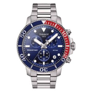 Tissot Watch T1204171104103 For Men - Analog Display, Stainless Steel Band - Silver