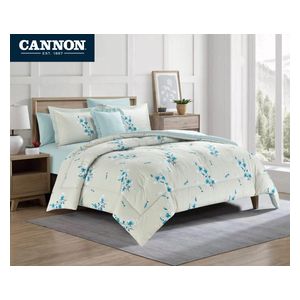 كانون  طقم مفرش مزدوج 260X240 سم - 4 قطع - ازرق سماوي