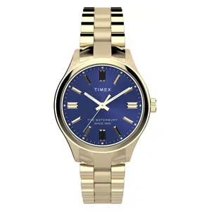  Timex Watch TW2W40300 For Women - Analog Display, Stainless Steel Band - Gold 
