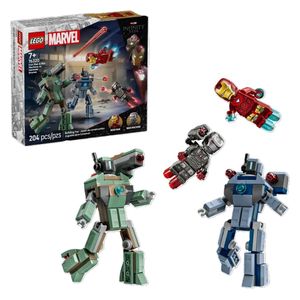  Lego Ironman & War Machine vs. Hammer Drones - 204 Pieces 