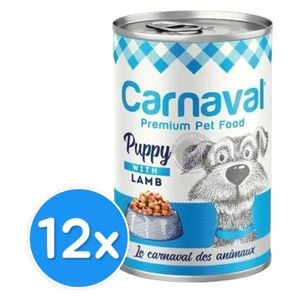  Carnaval Puppy Lamb Dog Food - 12 Pieces 