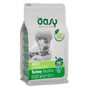  Oasy Adult Sterilized Turkey Dry Cat Food - 1.5Kg 
