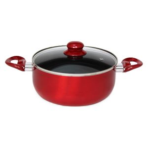  بلاك ستون قدر طبخ سيراميك مع غطاء - 28 سم - eco28cm - أحمر 