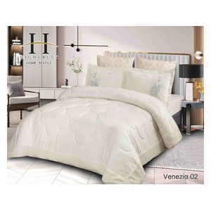  Highcrest Winter Comforter Set, Double, 260 x 240cm - 6 Piece - Cream 