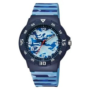 Q&Q Watch V02A-010VY For Men - Analog Display, Resin Band - Blue