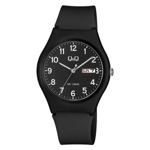 Q&Q Watch A212J004Y For Men - Analog Display, Resin Band - Black