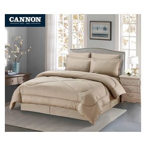 Cannon Comforter Set, Double , 180X240cm - 4 Piece - Beige