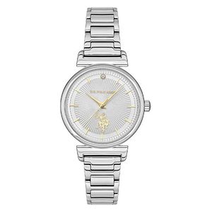 ساعة .يو.اس. بولو اسن للنساء USPA2070-01 - عرض بعقارب, سوار من الستانلس ستيل - سلفر