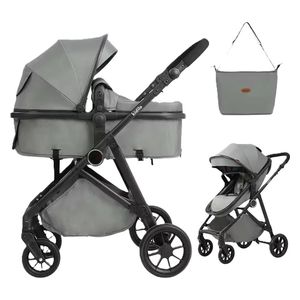  Kidilo K02 - Reversible Baby Stroller - 0-36 Months - Dark Gray 